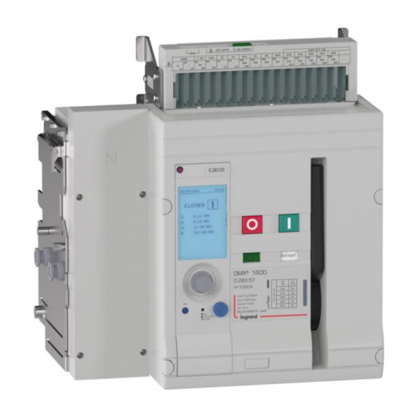 Disjoncteur ouvert version débrochable DMX³1600 4P 1000A pouvoir de coupure 50kA, à équiper d'unité de protection MP2.10 ou MP4.10