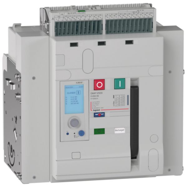 Disjoncteur ouvert version fixe DMX³2500 3P 2500A pouvoir de coupure 100kA, à équiper d'unité de protection MP2.10 ou MP4.10