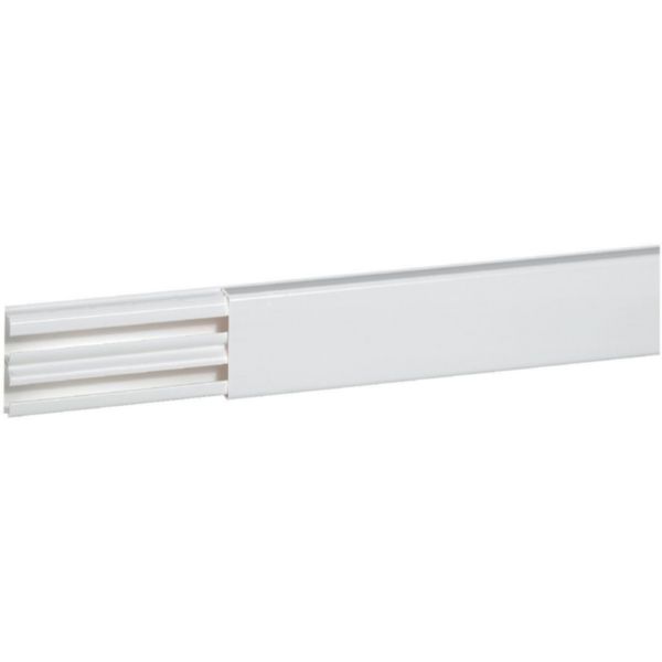 Moulure DLPlus 20x12,5mm - 2 compartiments - longueur 2,1m - blanc