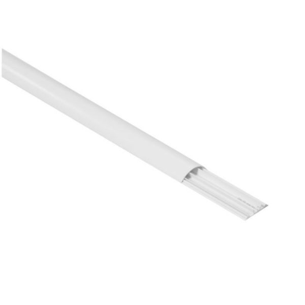 Passage de plancher PVC 3 compartiments 75x18mm - blanc RAL9003