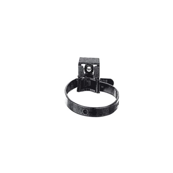 Collier à embase noir protégé ultraviolets à denture intérieure pour câble Ø13 à Ø38mm ou conduit IRL Ø16mm à Ø32mm