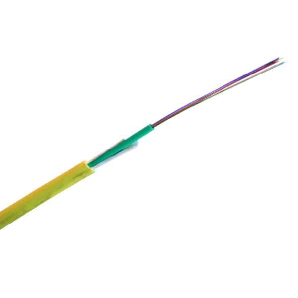 Câble fibre optique LCS³ OS2 monomode 9/125µm 24 fibres intérieur/extérieur Euroclasse Cca - gaine aqua LSOH