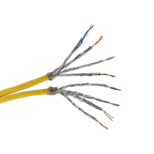 Câble pour réseaux LCS³ Catégorie 7 S/FTP- 2x4 paires torsadées LSZH DCA - 500 mètres 