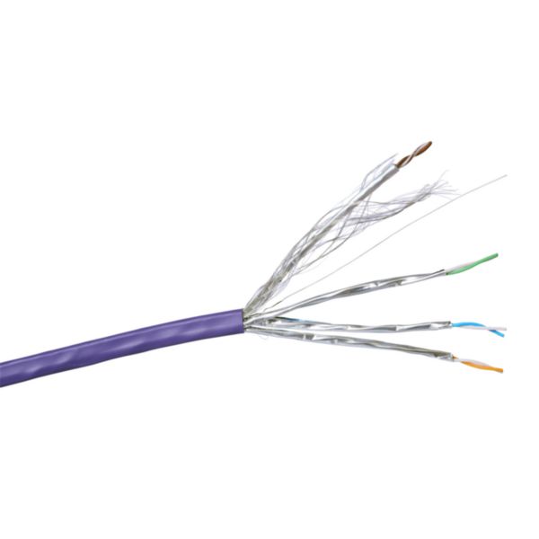 Cable informatique grade 3 satellite 25m F/FTP LSZH violet