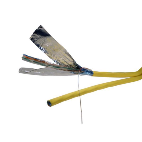 Câble pour réseaux LCS³ Catégorie 6A F/UTP- 2x4 paires torsadées LSZH CCA - 500 mètres 