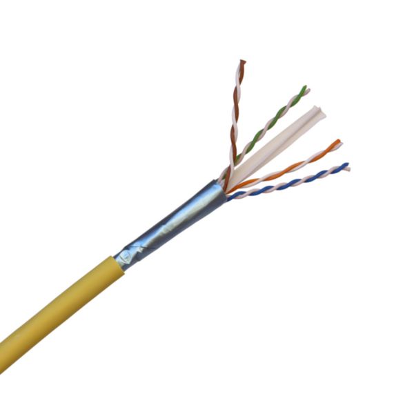 Câble pour réseaux locaux LCS³ catégorie 6A U/UTP 4 paires torsadées Euroclasse Cca - longueur 500m