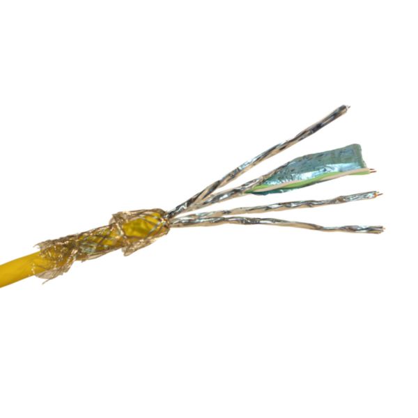 Câble pour réseaux locaux LCS³ catégorie7 S/FTP 4 paires torsadées Euroclasse B2ca - longueur 500m