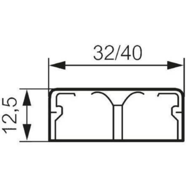 Angle plat variable pour moulure DLPlus 40x12,5mm - blanc