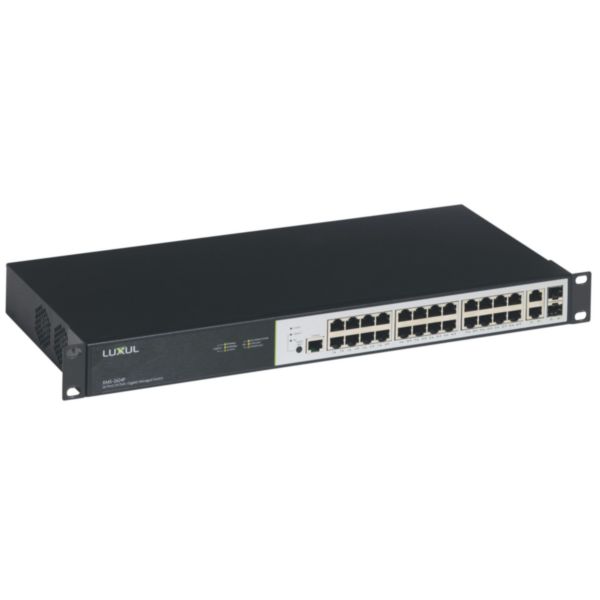 Switch 19pouces Ethernet PoE LCS² 26 ports RJ45 (24 ports PoE+) 1 Gigabit manageable
