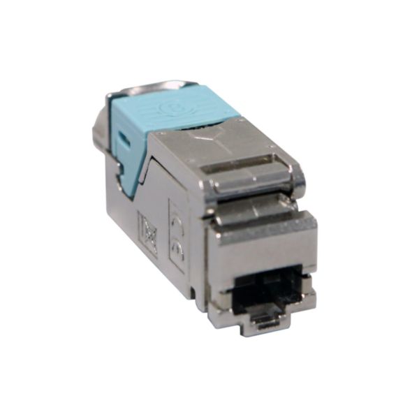 Lot de 6 connecteurs RJ45 LCS³ catégorie8 pour panneau STP droit et en angle