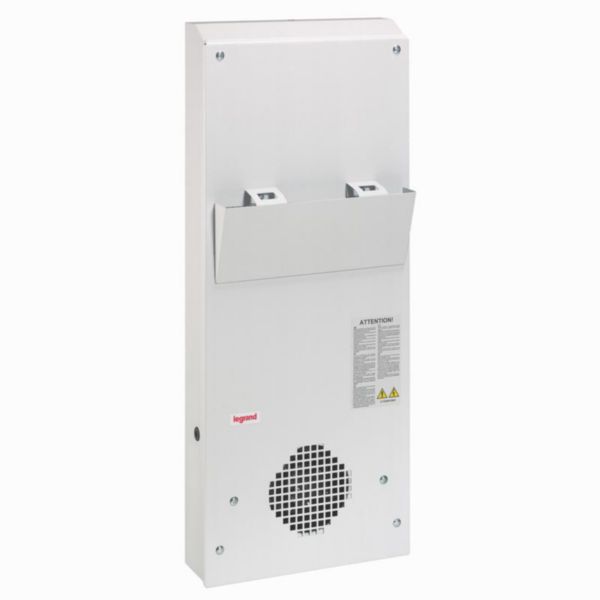Echangeur air/air capacité dissipation 50W/°C pour installation verticale sur panneau ou porte d'armoire - RAL7035