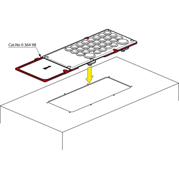 Kit de montage pour 2 plaques Cabstop pour surface plane - IP55 conservé - livré avec visserie isolante