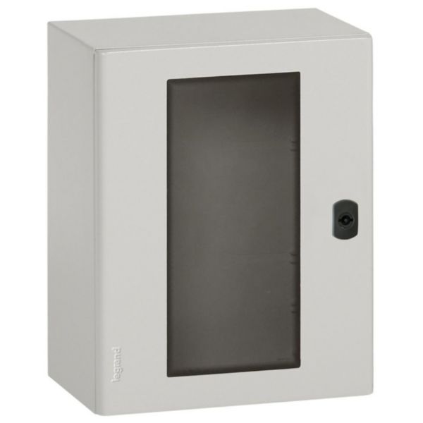 Coffret Atlantic métal IP66 IK10 RAL7035 - porte vitrée 700x500x250mm 