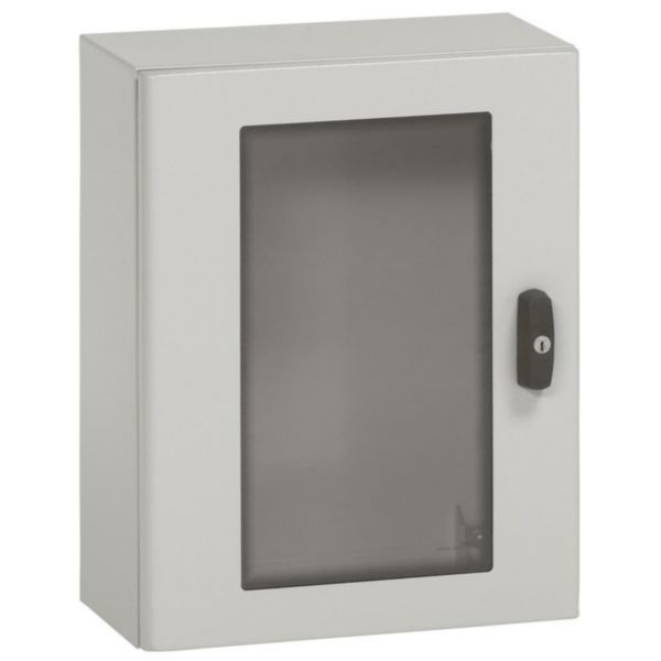 Coffret Atlantic métal IP66 IK10 RAL7035 - porte vitrée 1000x800x300mm 