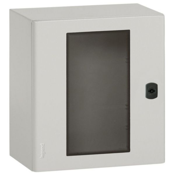 Coffret Atlantic métal IP66 IK10 RAL7035 - porte vitrée 600x600x250mm