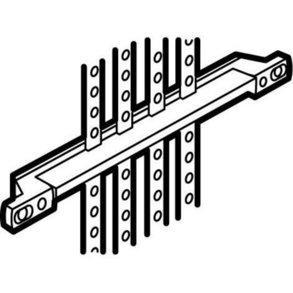 Support isolant 1 barre par pôle pour barres plates jusqu'à 400A dans coffrets et armoires XL³400