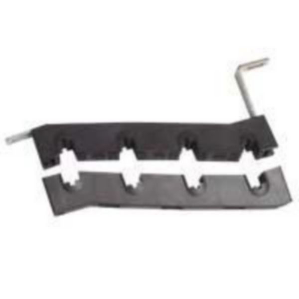 Support isolant 1 barre par pôle pour barres cuivre plates ou en C en position décalée jusqu'à 1000A