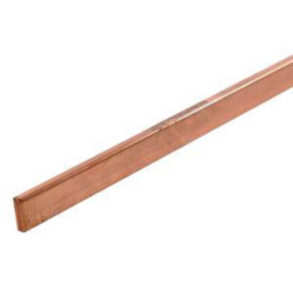 Barre cuivre non percée 12x4mm - 180A admissibles - longueur 991,5mm