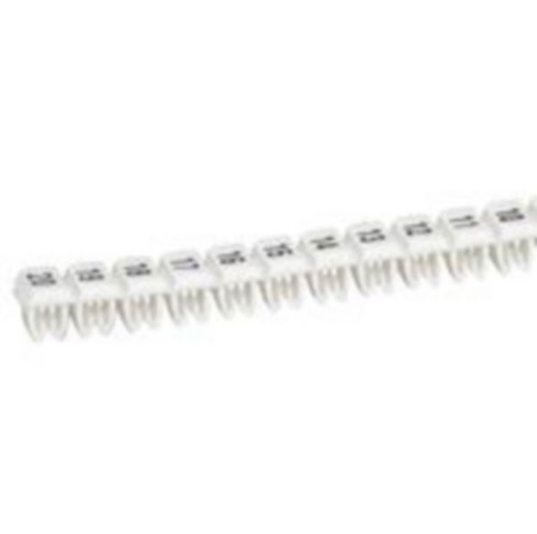 Réglettes de 20 repères CAB 3 pour filerie 0,5mm² à 1,5mm² vierge avec fond blanc