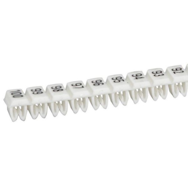 Réglettes de 20 repères CAB 3 pour filerie 1,5mm² à 2,5mm² avec nombres 61 à 80 noir sur fond blanc - Page 19