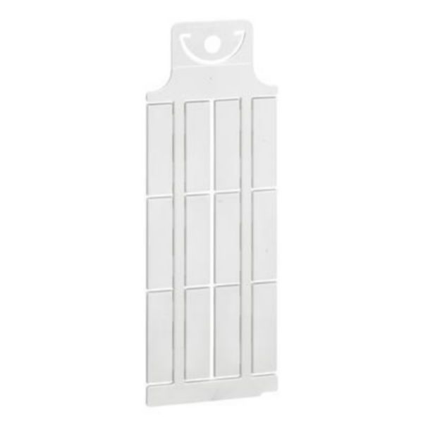 Repère vierge pour table traçante Logicab2 pour auxiliaire de commande et de signalisation blanc 8x27mm