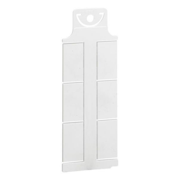 Repère vierge pour table traçante Logicab2 pour auxiliaire de commande et de signalisation blanc 15x27mm