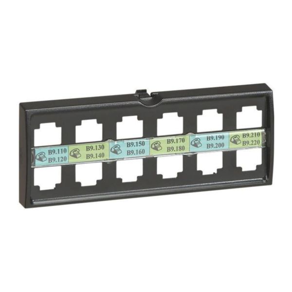 Repère souple vierge pour imprimante Logicab2 pour bloc doubleur 6 connecteurs RJ45