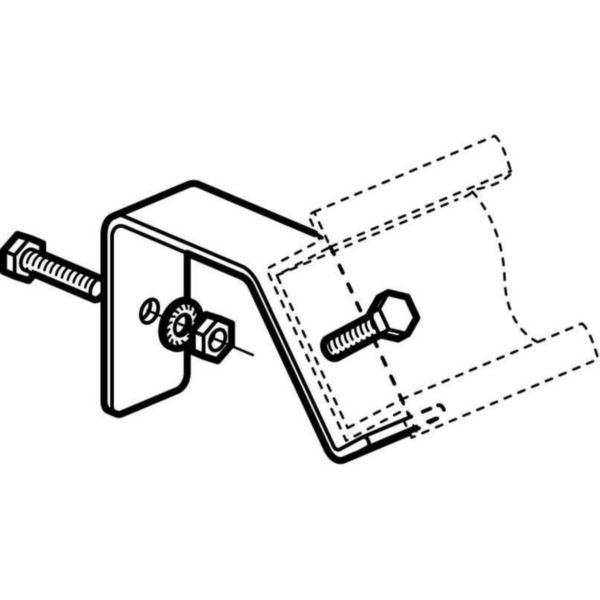 Jeu de 2 supports pour inclinaison d'un rail à 45° pour coffret Marina - avec 4 vis M6 , écrous et rondelles