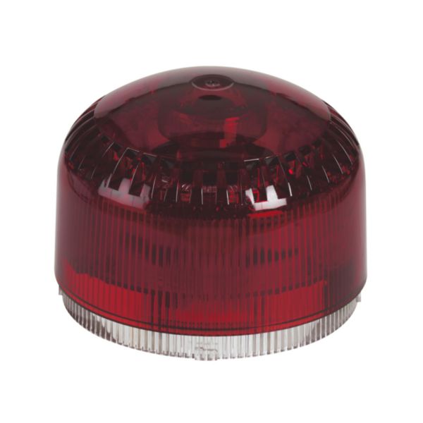 Feux à LED flash ou variation multisons 87dB à 100dB à 1m pour signalisation lumineuse - 6 candelas - rouge