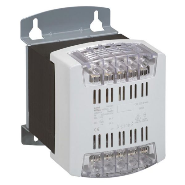 Transformateur de commande et sécurité à connexion à vis primaire 230V à 400V et secondaire 24V~ - 1000VA