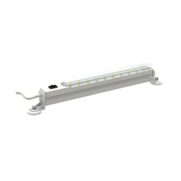 Panneau 1U métal 19pouces équipé d'un kit d'éclairage et inter avec tube LED 8W