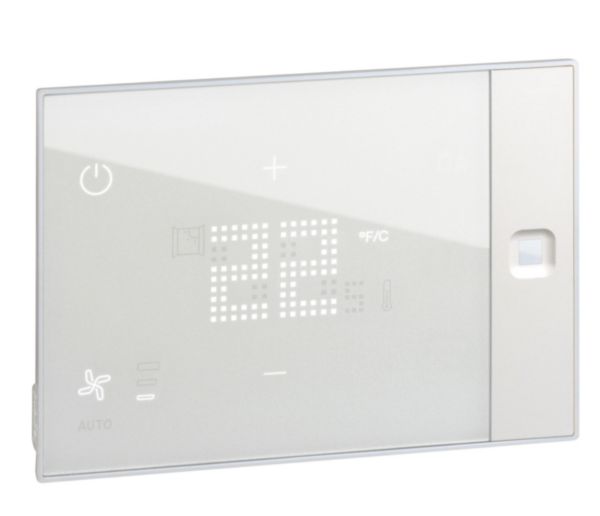 Thermostat écran tactile Ux One 230V pour gestion chauffage et climatisation chambre d'hôtel version encastrée - blanc