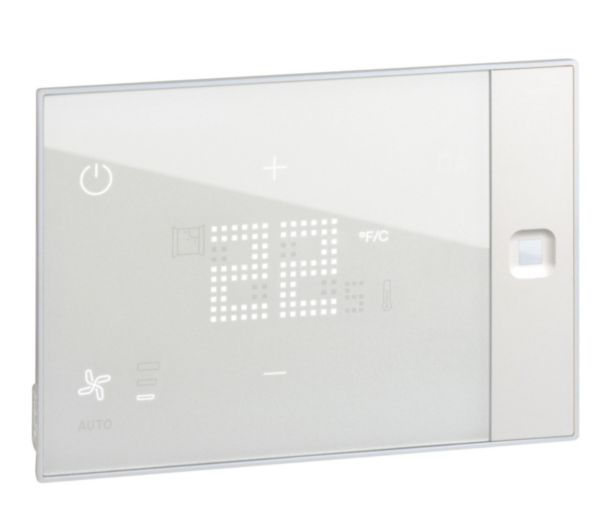 Thermostat écran tactile Ux One 24V pour gestion chauffage et climatisation chambre d'hôtel version saillie - blanc