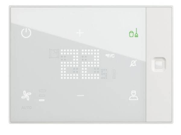 Thermostat écran tactile Ux One 230V pour gestion chauffage et climatisation chambre d'hôtel - encastré personnalisable