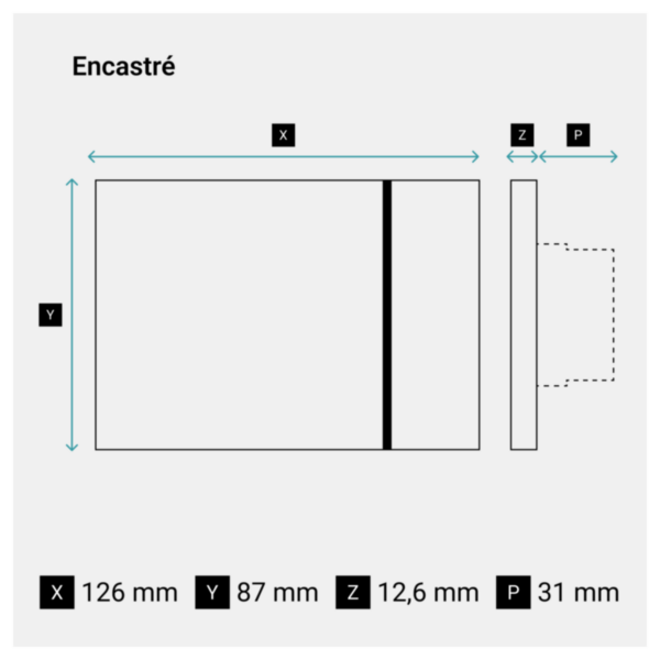 Thermostat connecté Smarther with Netatmo pour montage encastré 2 modules - blanc