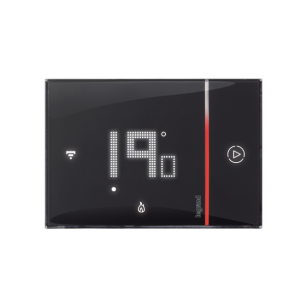 Thermostat connecté Smarther with Netatmo pour montage encastré 2 modules - noir