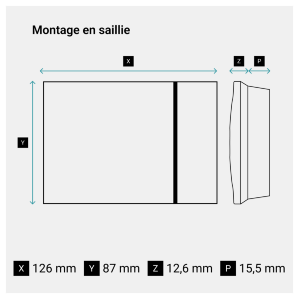 Thermostat tactile connecté Smarther with Netatmo pour gestion du chauffage - blanc montage en saillie