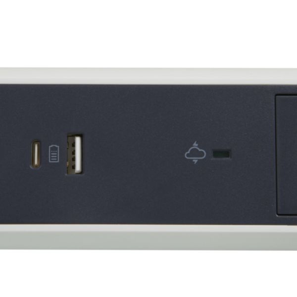 Flkwoh Multiprise Electrique USB 3 Priser, Multiprise Usb C Avec 3