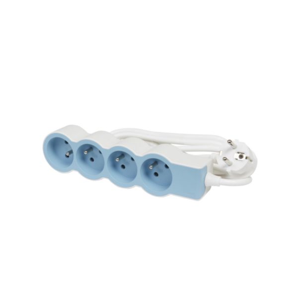 Rallonge multiprise extra-plate équipée de 4 prises 2P+T 16A 3680W avec cordon longueur 1,5m - blanc et bleu: th_LG-049479-WEB-L.jpg