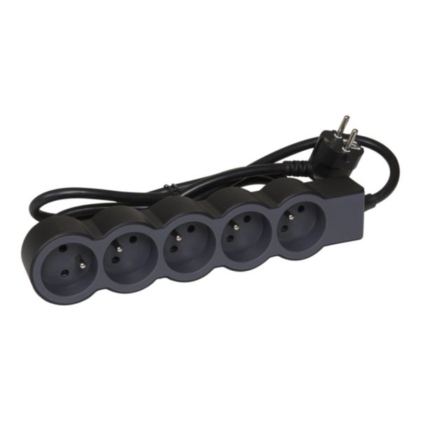 Rallonge multiprise extra-plate équipée de 5 prises 2P+T 16A 3680W avec cordon longueur 1,5m - noir et gris foncé - Page 5