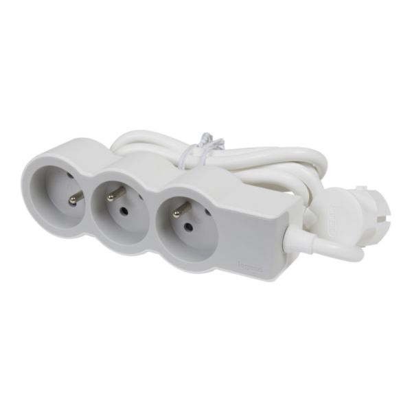 Support pour multiprise 3 prises blanc - Achat/Vente OEM 573410