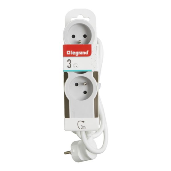 Generic Multiprise - 6Postes - Rallonge 3M - Blanc - Prix pas cher