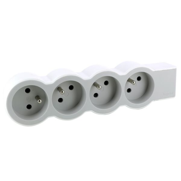 Legrand - Rallonge multiprise extra-plate avec 4 prises de courant avec  terre avec cordon 1,5m - blanc et gris clair : : Bricolage