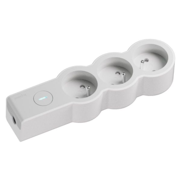 Rallonge multiprise 3 prises avec interrupteur avec à câbler - Blanc