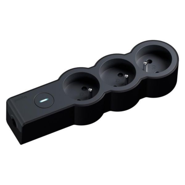 Rallonge multiprise 3 prises avec interrupteur avec à câbler - Noir