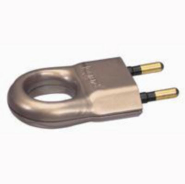Fiche plastique 2P 6A avec anneau d'extraction finition bronze