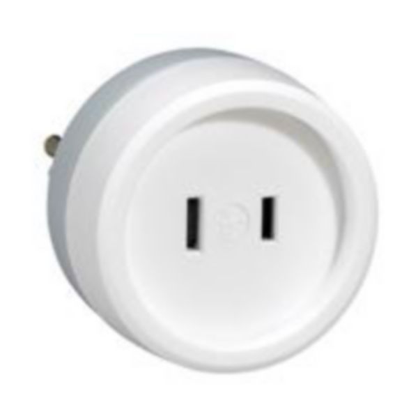 Adaptateur 2P 6A 230V pour fiche standard américain sur prise standard français