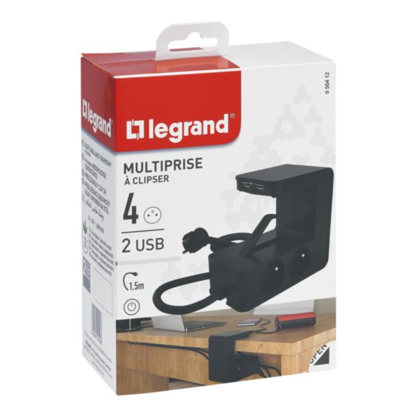 LEGRAND 050395 - Rallonge multiprise 4x2P+T 16A 230V + 4 prises