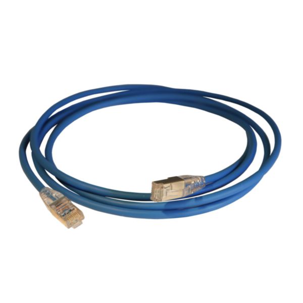 Cordon de brassage et utilisateurs RJ45 LCS³ catégorie 6 Haute Densité F/UTP blindé impédance 100ohms - 2m - LSOH bleu