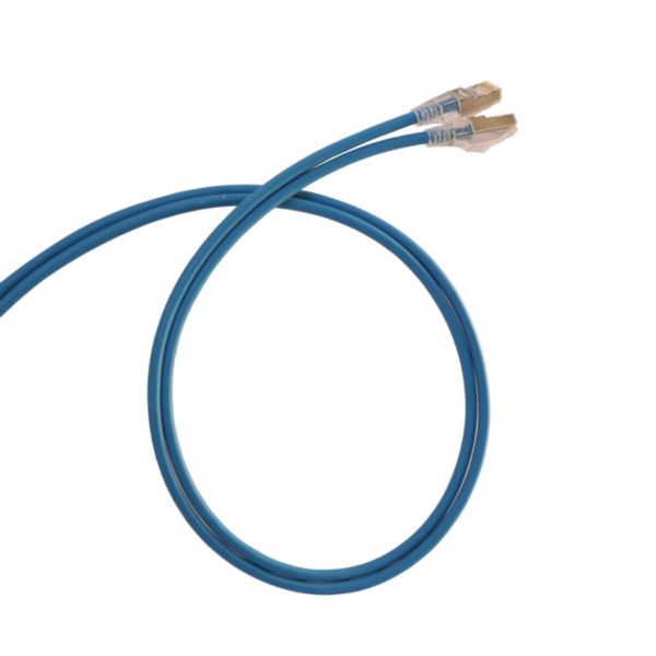 Cordon de brassage et utilisateurs RJ45 LCS³ catégorie 6 Haute Densité F/UTP blindé impédance 100ohms - 3m - LSOH bleu